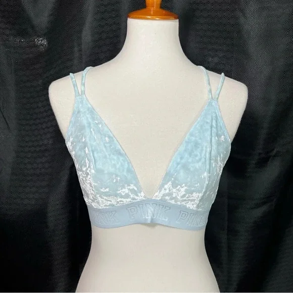 Rare Color New PINK Victoria’s Secret Unlined Velvet Bralette - Picture 3 of 12